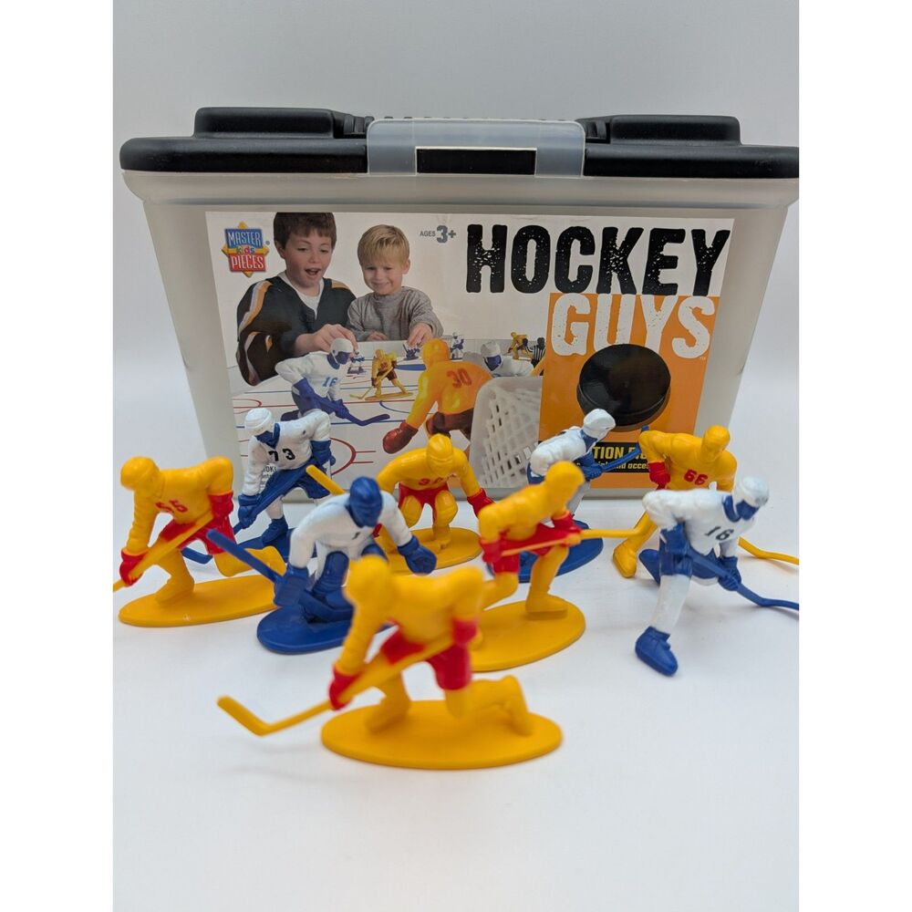 2007 Kaskey Kids Hockey Guys Figures w Carrying Case 9 pcs